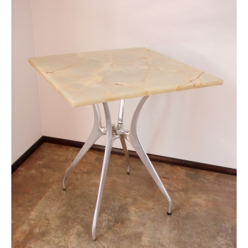 stół retro aluminium podstawa